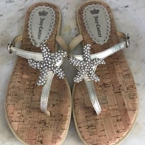 Juicy Couture Gold Starfish Sandals
